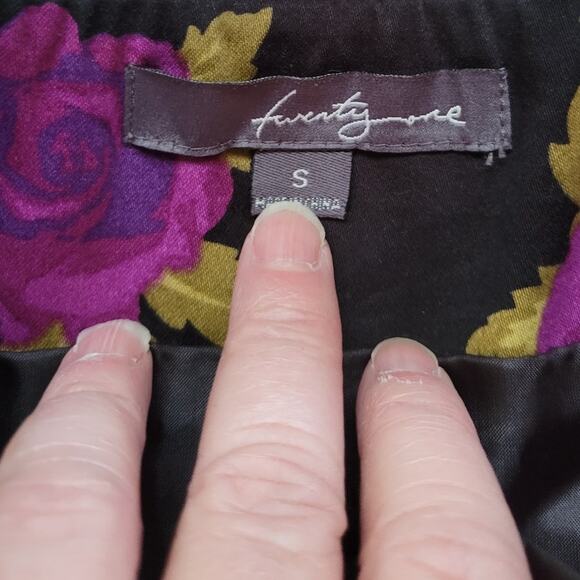 Black & Purple Rose Print Strapless Corset Top Pleated Cocktail Mini Dress - S - Picture 6 of 8